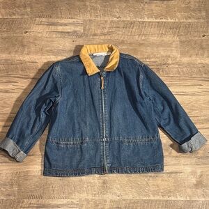 Vintage Ultimate Philadelphia Jean Jacket w/Suede Collar & Embroidered Back